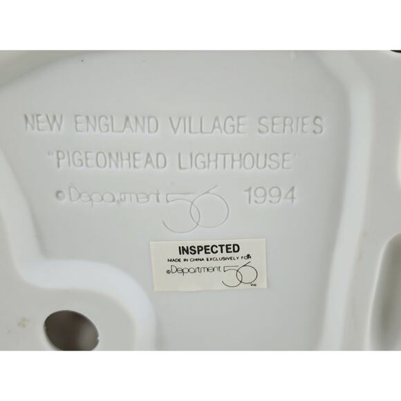 Department 56 Pigeonhead Lighthouse New England Village 1994 Lighted House Box - Picture 13 of 16